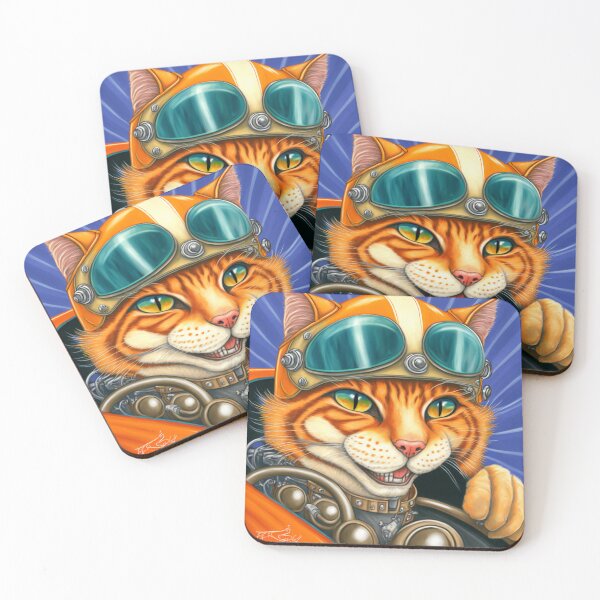 Item preview, Adventurous Cat as a Race Car Driver designed and sold by harborhouse55.