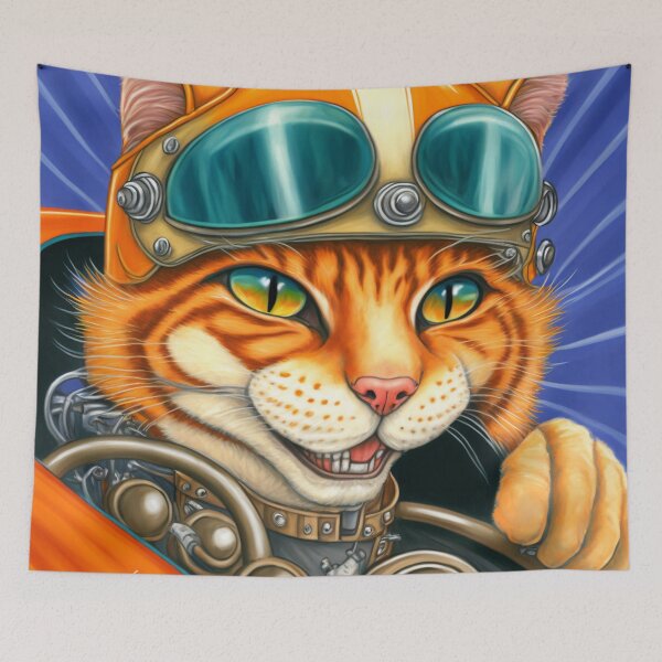 Item preview, Adventurous Cat as a Race Car Driver designed and sold by harborhouse55.