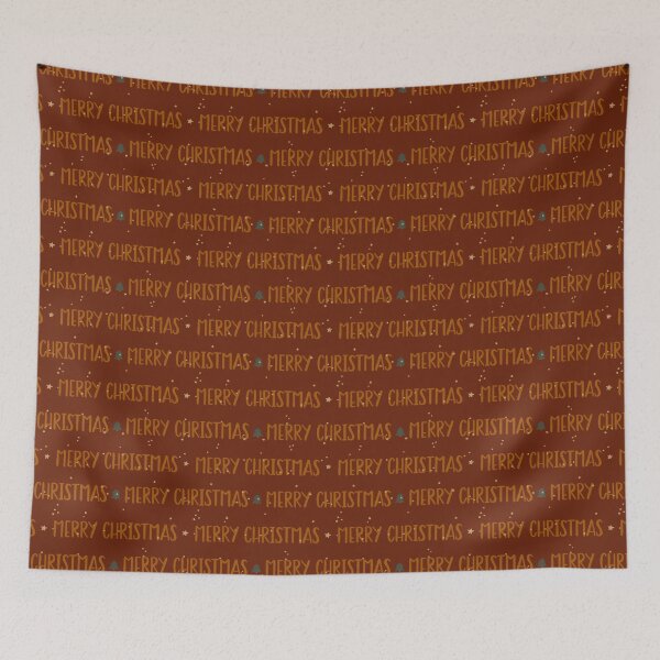 Item preview, Merry Christmas rust Boho pattern designed and sold by starseedgems.