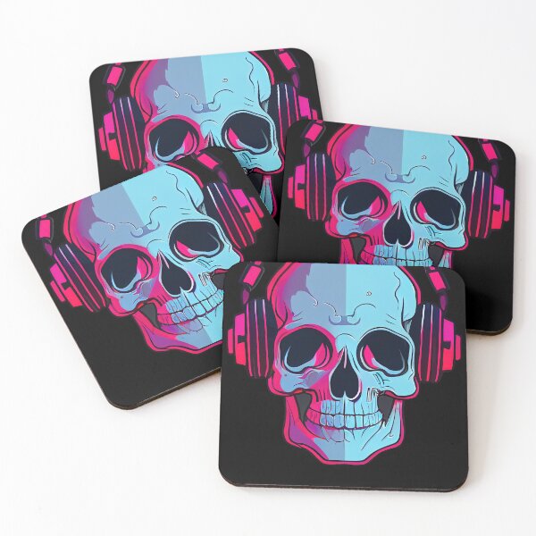 Item preview, Skull with headphones designed and sold by pcusine.