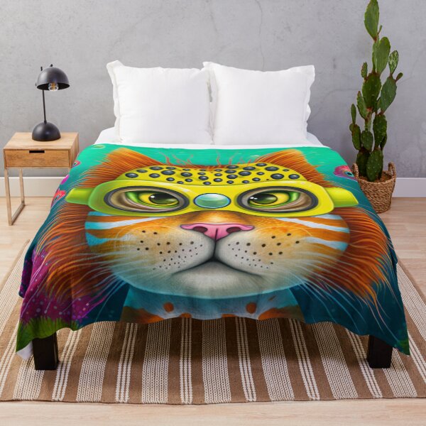 Item preview, Adventurous Cat Swimming Under the Sea designed and sold by harborhouse55.