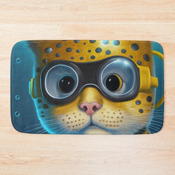 Item preview, Adventurous Cat Swimming Under the Sea designed and sold by harborhouse55.