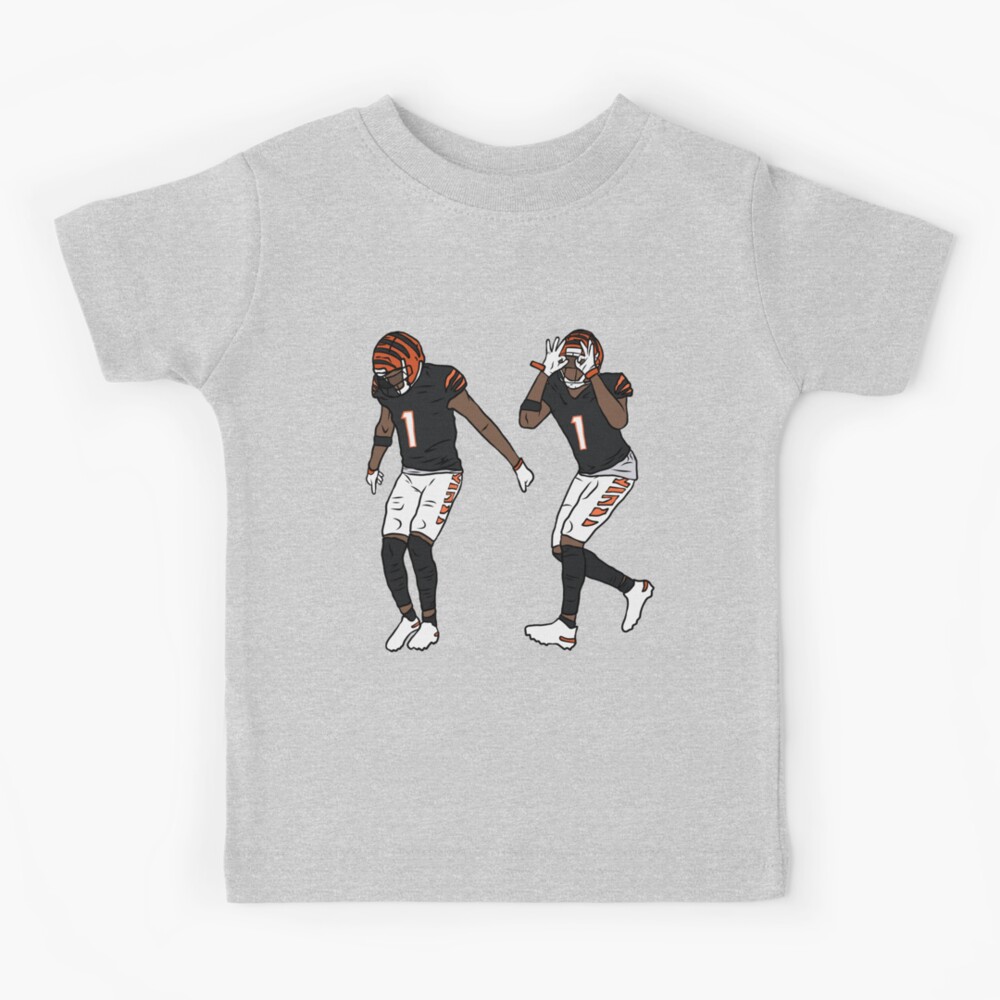 Youth Ja'Marr Chase and Justin Jefferson Griddy Football Kid's T-Shirt