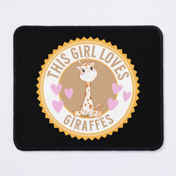 Item preview, This Girl Loves Giraffes designed and sold by TheButtonCrew.