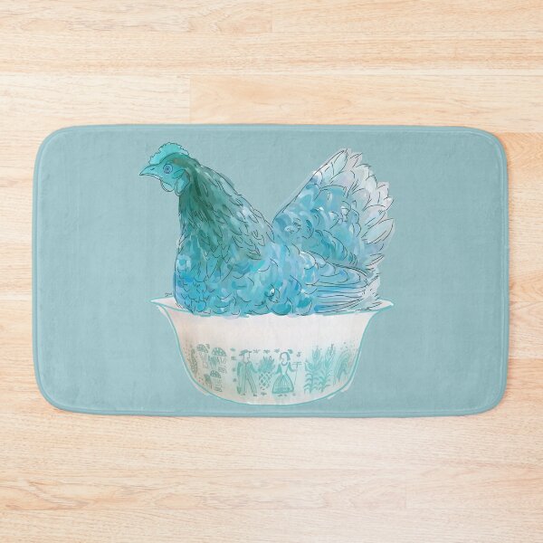 Item preview, Blue Hen Chicken in a Butterprint bowl designed and sold by donnadavisart.