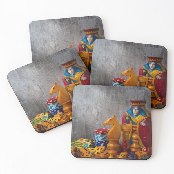 Item preview, The Queen And Knight With Game Pieces Color designed and sold by Garry Gay.