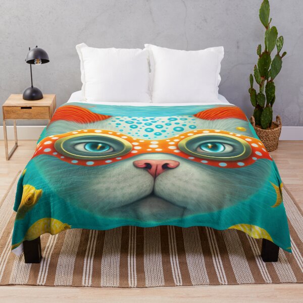 Item preview, Adventurous Cat Swimming Under the Sea 3 designed and sold by harborhouse55.