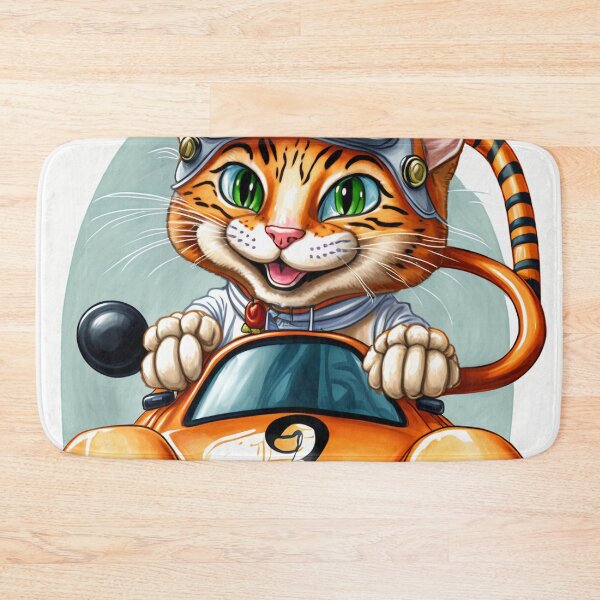 Item preview, Adventurous Cat Riding a Motorcycle designed and sold by harborhouse55.