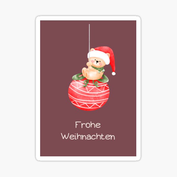 "Frohe Weihnachten, Weihnachtskarte, happy Christmas in German, merry