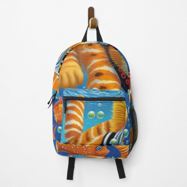 Item preview, Adventurous Cat Swimming Under the Sea 5 designed and sold by harborhouse55.