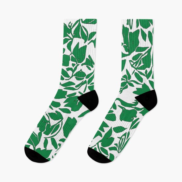 Item preview, Spring Buds, Geometric Design, In Green And White. designed and sold by I-Desire.