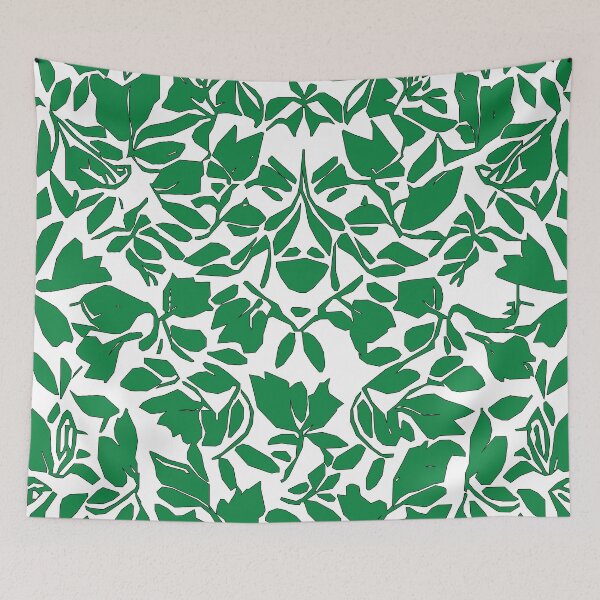 Item preview, Spring Buds, Geometric Design, In Green And White. designed and sold by I-Desire.