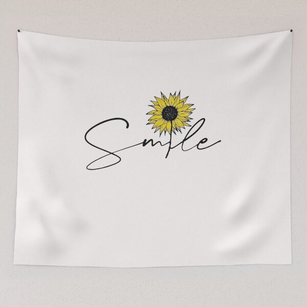 Item preview, Smile Quote Sunflower designed and sold by HappyLifeCreate.
