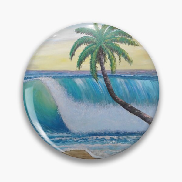 Item preview, Translucent Wave and Leaning Palm on Virgin Islands Greater Antilles  designed and sold by artshop77.