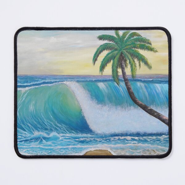 Item preview, Translucent Wave and Leaning Palm on Virgin Islands Greater Antilles  designed and sold by artshop77.