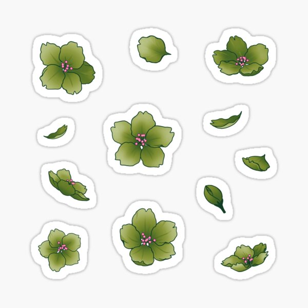 Item preview, Falling Matcha Sakura  Green Tea Cherry Blossom petals designed and sold by arterialmotive.