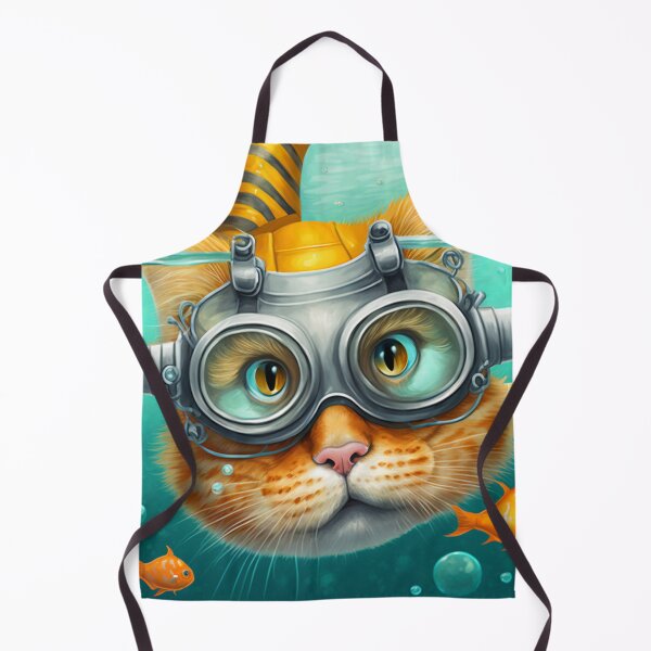 Item preview, Adventurous Cat Swimming Under the Sea 8 designed and sold by harborhouse55.
