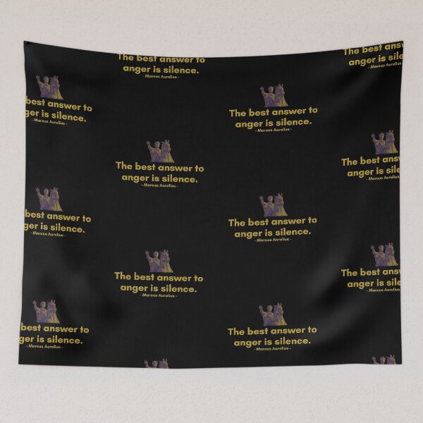 Item preview, Marcus Aurelius | The best answer to anger is silence. | Golden Motivational Quote designed and sold by Philosopherous.