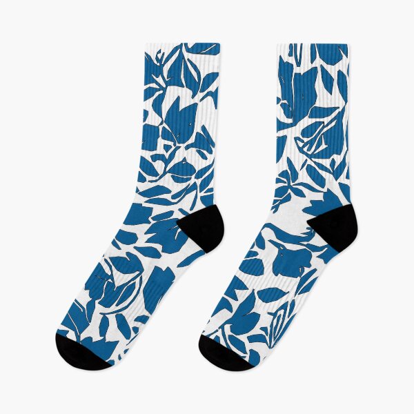 Item preview, Spring Buds, Geometric Design, In Blue And White. designed and sold by I-Desire.