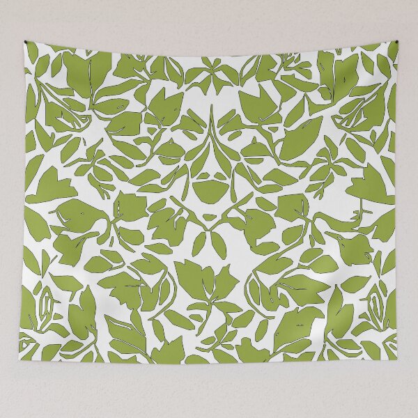 Item preview, Spring Buds, Geometric Design, In Lime And White. designed and sold by I-Desire.