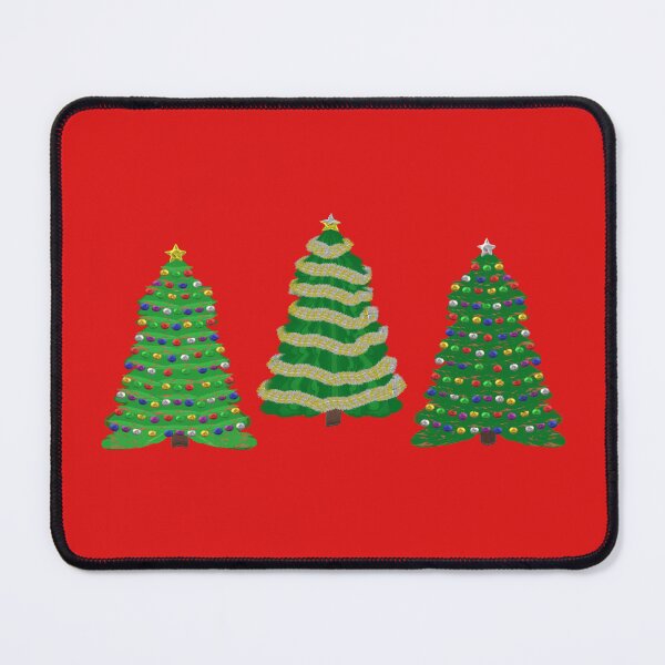 Item preview, Festive Christmas Trees Trio (Red Background) designed and sold by ArtByLM.