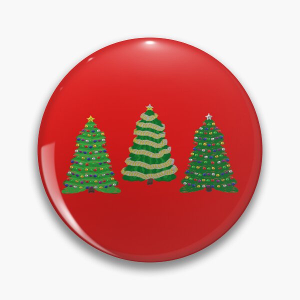 Item preview, Festive Christmas Trees Trio (Red Background) designed and sold by ArtByLM.