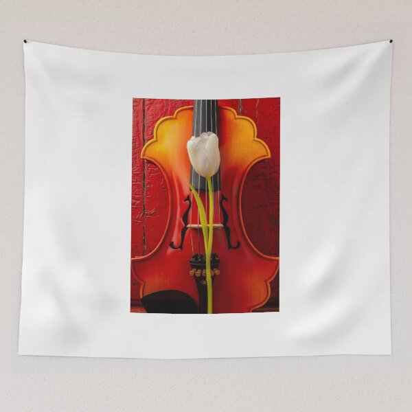 Item preview, Single White Tulip And Baroque Violin designed and sold by Garry Gay.