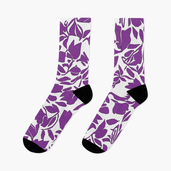 Item preview, Spring Buds, Geometric Design, In Violet And White. designed and sold by I-Desire.