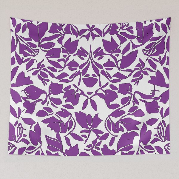Item preview, Spring Buds, Geometric Design, In Violet And White. designed and sold by I-Desire.