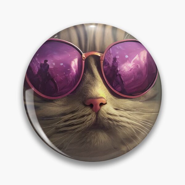 Item preview, Charismatic British Cat with Purple Round Sunglasses | designed and sold by Darlingly.