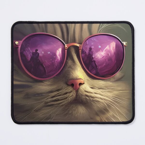 Item preview, Charismatic British Cat with Purple Round Sunglasses | designed and sold by Darlingly.