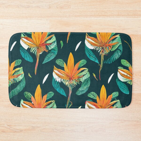 Item preview, Tropical Flower Pattern Wallpaper designed and sold by thisisallahoax.