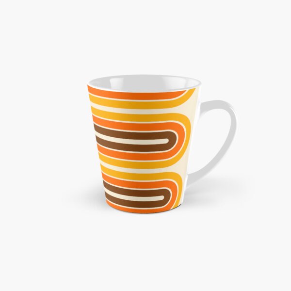 Vista previa del artículo con la obra «Años 70 Estilo Retro Vintage Patrón Geométrico Naranja Amarillo y Marrón», diseñado y vendido por tonymagnerart.