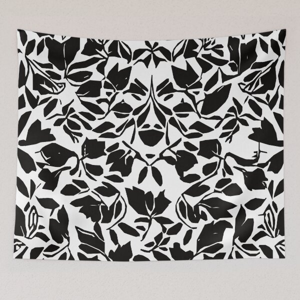 Item preview, Spring Buds, Geometric Design, In Black And White. designed and sold by I-Desire.