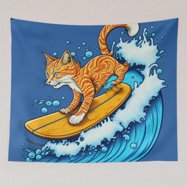 Item preview, Adventurous Cat Surfing 3 designed and sold by harborhouse55.