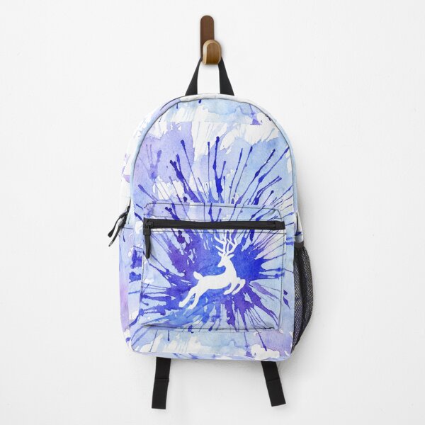Item preview, Winter dance Jumping deer on watercolor splashes designed and sold by Wolshebnaja.