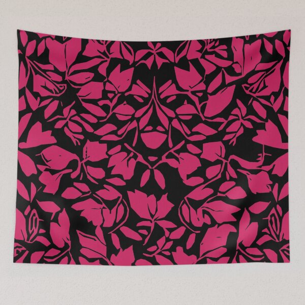 Item preview, Spring Buds, Geometric Design, In Black And Cerise Red. designed and sold by I-Desire.