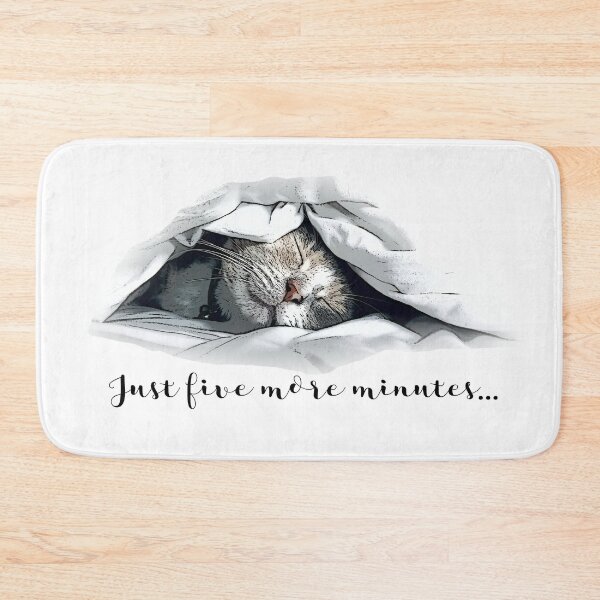 Item preview, Just five more minutes - Cute sleeping cat  designed and sold by tinytiger77.