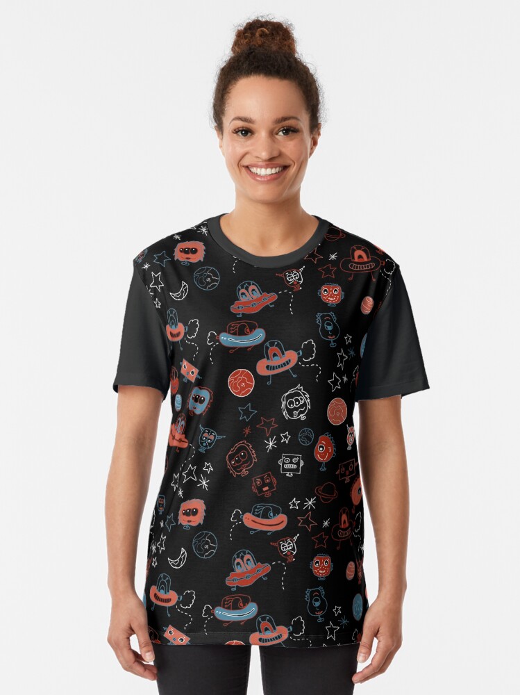 Thumbnail 2 of 5, Graphic T-Shirt, Feeling Alien? designed and sold by LilyBurgess.