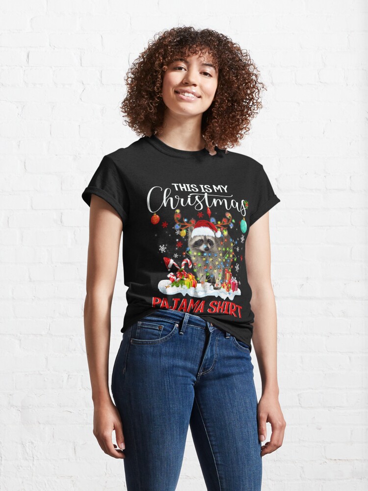 Discover This Is Christmas Raccoon Pajama Classic T-Shirt