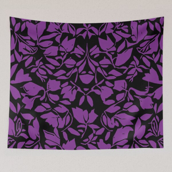 Item preview, Spring Buds, Geometric Design, In Black And Violet. designed and sold by I-Desire.