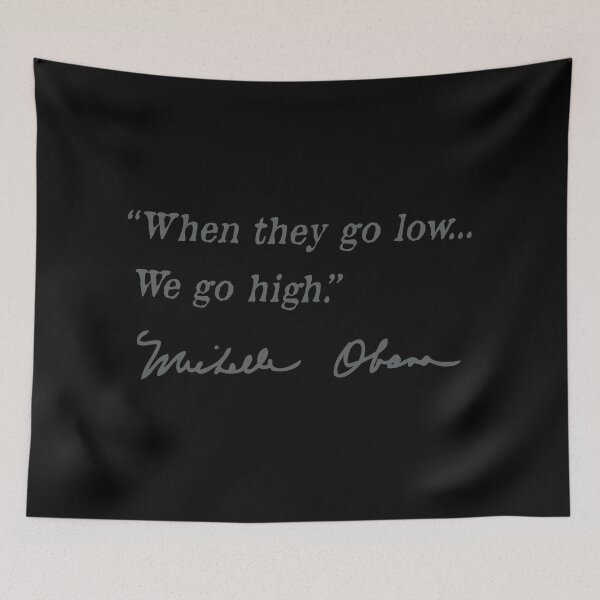 Item preview, cuando bajan, subimos - Michelle Obama (gris sutil) designed and sold by Thelittlelord.