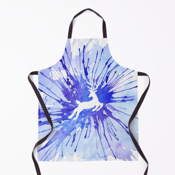 Item preview, Winter dance Jumping deer on watercolor splashes designed and sold by Wolshebnaja.