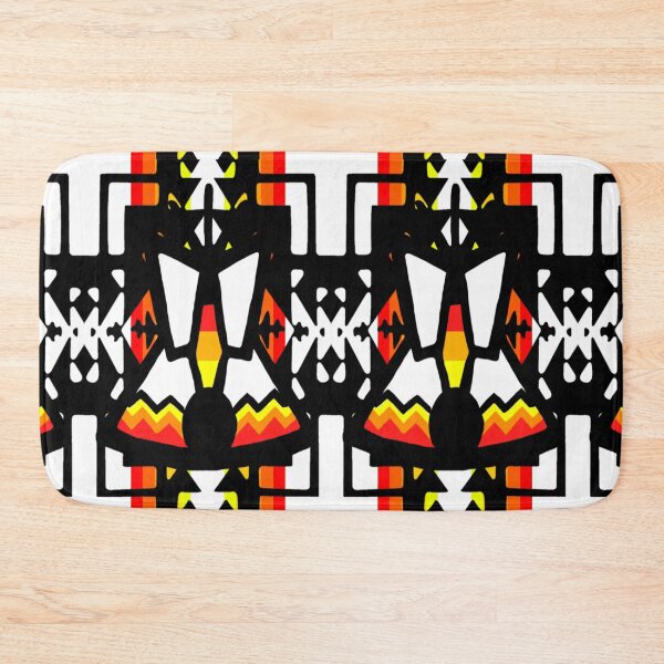 Item preview, Black / Fire Color / White Tipi Native Blanket Print designed and sold by JMWCD.