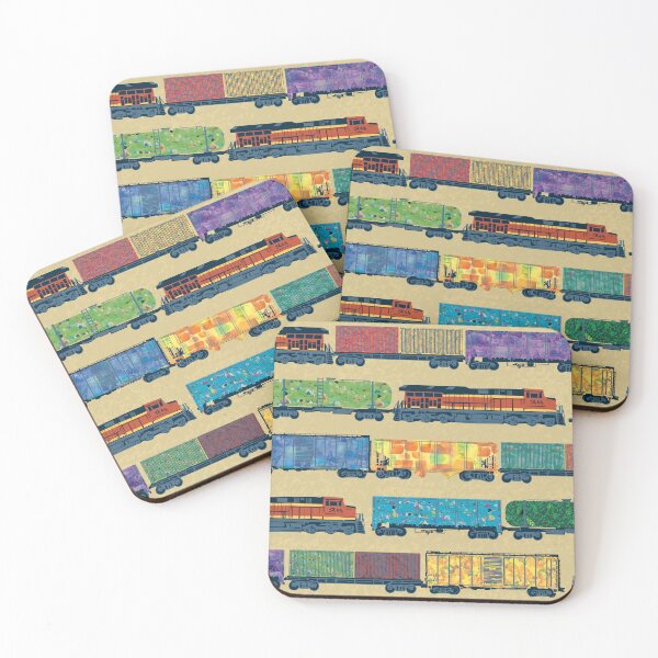 Item preview, Colorful Trains designed and sold by SethMakesArt.