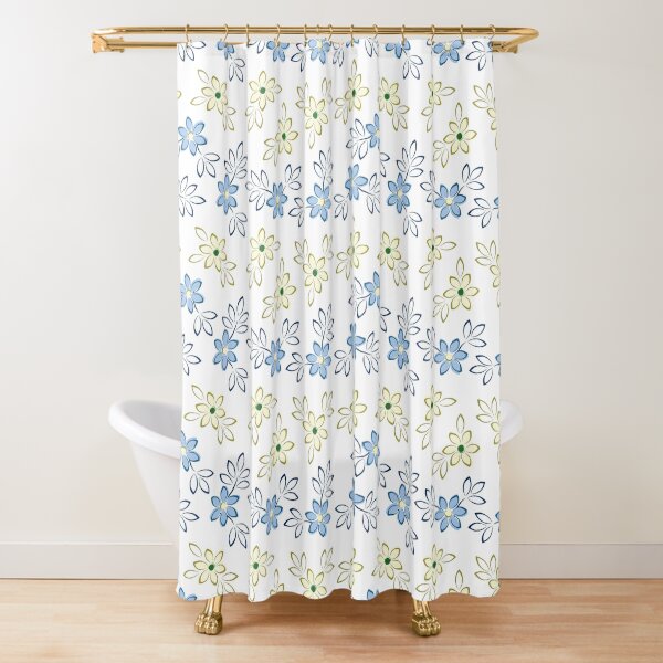 Shower hotsell Curtains, floral Shower Curtain, white Shower Curtain with bright summer flowers, bright floral Shower Curtain