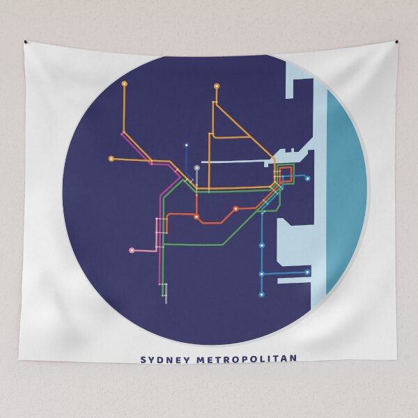 Item preview, Sydney Metro Train Rail Network designed and sold by QUACKEN.