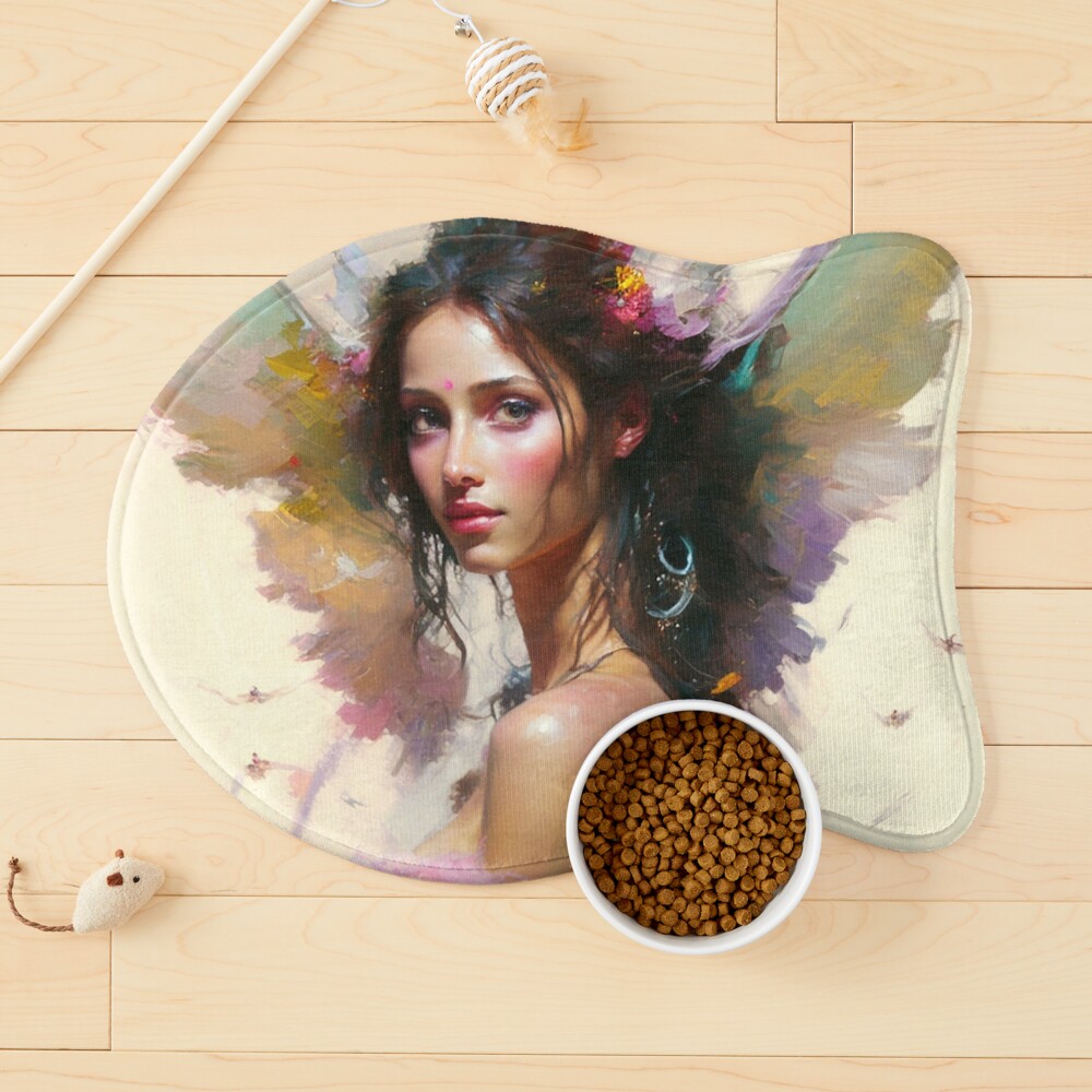 Fairy Abstract Art Print / Fairy Bedroom Decor / Fairy Decorations For Birthday Party / Fairy Lover / Magical Forest Illustration / Fairy Christmas Gift Pet Mat