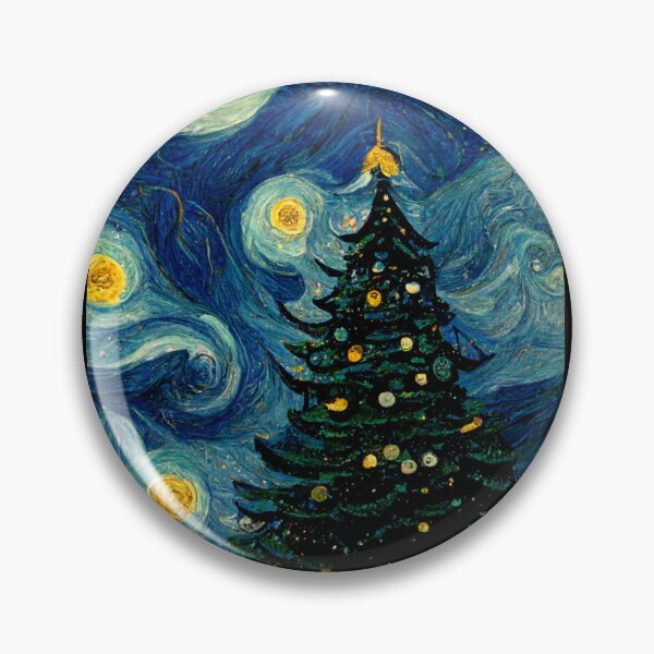 Artikelvorschau, Van Gogh Weihnachtsgemälde Sternennacht Remake entworfen und verkauft von CandyDroidMerch.