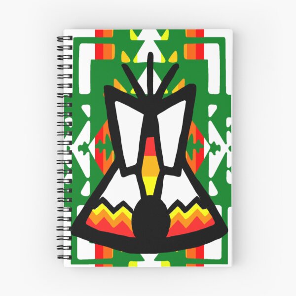 Item preview, Green / Fire Color / White Tipi Native Blanket Print designed and sold by JMWCD.